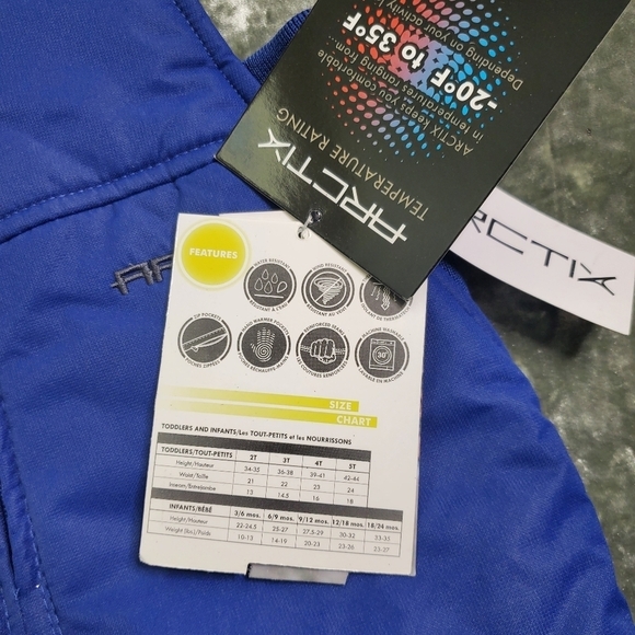 Arctix Chest High Bib Overalls Royal Blue - Picture 4 of 8